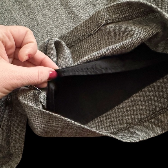 Vintage Y2K 90s Wide-Leg Pants sz 32 gray wool blend low rise office retro - Picture 12 of 16